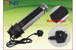 China UK Standard Pop Up Counter Outlet , Vertical Pull Up Tower Socket supplier
