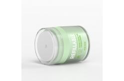 China Customized Empty PET Material Refillable Airless Cosmetic Jar With Inner Recyclable PP Bottle supplier