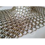 Anodized Interior Design Metal Mesh Curtain With Stainless Steel Rings for sale