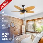 Low Noise 5 Blades Decorative Ceiling Fan Large Airflow Energy Saving for sale