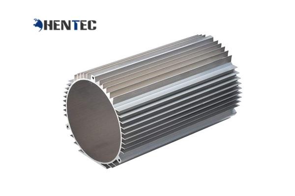 Custom Made Industrial Aluminium Profile Extrusion Motor Shell With Powder Painting