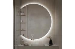 China Half Moon Frameless Backlit Bathroom Mirror Smart Led Light Wall supplier