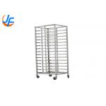 RK Bakeware China Foodservice NSF Revent Oven  Double Rack Stainless Steel Baking Tray Trolley for sale