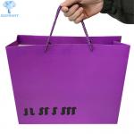 Exhibition Purple Grey Cardboard CCNB Gift Bags With Handles Spot UV for sale