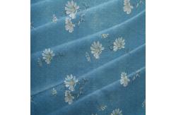 China Sky Blue 43D Jacquard Knitted Fabric 210cm-220cm Adjustable width supplier