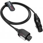 Alvin's Cables Alvins Smart D-Tap to XLR 4 Pin Female Braided Power Cable for Sony VeniceF55|SXS, for Blackmagic URSA Mini Pro, Tvlogic Monitor, Ultra Flexible, 1M|39.4inches, Black for sale