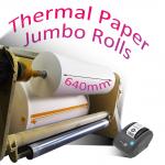 Good Whiteness Jumbo Thermal Paper Roll 6000mm / 12000m Regular Length for sale