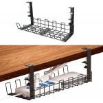 Stocked Desk Cable Tidy Tray No More Tangled Wires with Non-folding Rack Design for sale