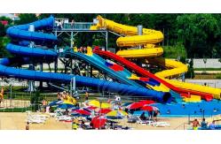China Craiova Swimming Pool Water Slide Sets Fiberglass Huge Water Park Slides supplier