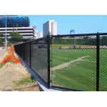Black Chain Link Gate , Chain Mesh Fencing Baseball Football Court Applied for sale