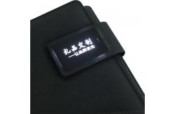 China 8000mAh Wireless Charging A5 Leather Power Bank Notebook With USB supplier