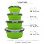 Round 4PCS Collapsible Bento Lunch Boxes With PP Lid