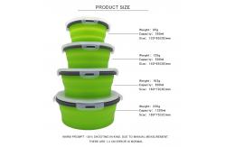 China Round 4PCS Collapsible Bento Lunch Boxes With PP Lid supplier