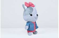 China Cat Shape Soft Plush Toys Eco Friendly Smooth Feeling With Cowboy Clothing supplier