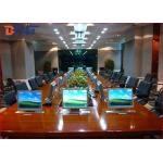 Stainless Steel Motorized LCD Monitor Lift For Financial Analyzing System