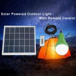 2600mah 6 Watt 5 Volt Portable Solar Bulbs With Solar Panel for sale