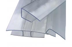 China 4mm To 16mm Clear Versatile Polycarbonate PC Plastic Profiles H Connecter Customization supplier