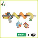 Soft boa Spiral Pram Toy 68cm*35cm With Plush Duck And Mirror for sale