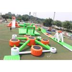 New Colorful Floating Water Park Water Slide On Sea Obstacle Course for sale
