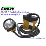 High Beam LED Mining Cap Lamp , 25000lux Coal Miners Headlamp 10.4Ah Battery with low warning light for sale