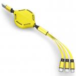 Retractable 3A Length 30cm Fast Charging USB Cables With Type C Micro for sale