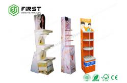 China Custom Retail Printed Pop Cardboard Cosmetic Display Carton Floor Display Stand supplier