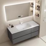 Modern Bathroom Vanity Cabinet Set Stone Slate Basin Customized Size