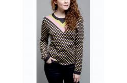 China Birdseye Jacquard Knit Sweater Winter Pullover For Ladies Casual Wear Warm supplier