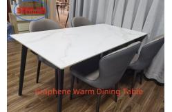China Stylish Dining Experience with Hand Control and Heating Funriture Graphene Warm Dining Table supplier