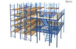 China Powder Coated Mezzanine Racking System Multi - Level Steel Structure Shelves Racks supplier