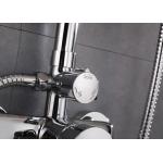 Dual Handle Bath Shower Mixer Set , Chrome Wall Mounted Shower Faucet Kits