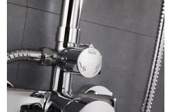 China Dual Handle Bath Shower Mixer Set , Chrome Wall Mounted Shower Faucet Kits supplier