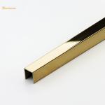 Decorative U Slot Stainless Steel Tile Trim Color Mirror Finished Grade 201 for sale