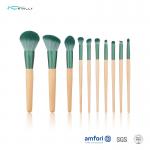 Cosmetic Tools 10pcs Synthetic Makeup Brush Set With Wooden Handle for sale
