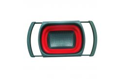 China Over The Sink Collapsible Colander Silicone Kitchen Utensils With Extendable Handles supplier