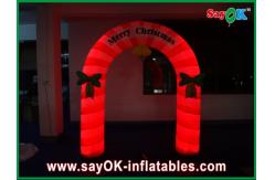 China 9 Feet Holiday Decotations Lovely Inflatable Christmas Arch With Led Lights supplier