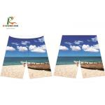 Seaside Boat Pattern Plus Size Board Shorts Peach Skin Fabric Pantone Color for sale