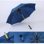 30 Inches Yellow Auto Open Golf Umbrella Fiberglass Frame for sale