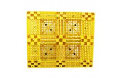 China PP HDPE Yellow Plastic Pallets Stackable 100% Virgin Material supplier
