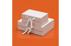 China Customized Logo A4 Deep Gift Hampers Elegant Paper Packaging Boxes with Ribbon Closure supplier