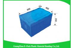 China Attached Lids Folding Plastic Crates Big Capacity Transport Moving Eco - Friendly supplier