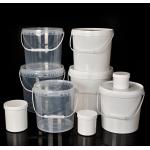 Transparent Plastic Bucket With IML Printing Durable Bucket Shape T/T Accepted for sale