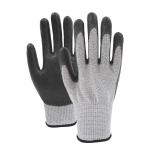 13 Gauge Polyester Polyurethane Palm Coated Gloves ANSI Level 5 Cut Resistant Gloves for sale