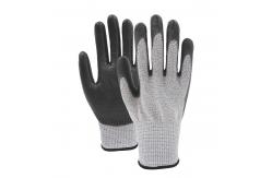 China 13 Gauge Polyester Polyurethane Palm Coated Gloves ANSI Level 5 Cut Resistant Gloves supplier