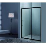 Sliding Shower Doors 120*190cm Size Tempered Glass Aluminium Black Frame Customizable for sale