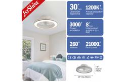 China Low Profile Bedroom Dimmable LED Ceiling Fan With Remote 6 Speed Choice supplier