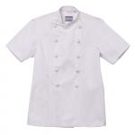 260 GSM 100% Cotton Stand Up Collar Half Arm Twill Feed Off Arm White Chef Uniform for sale