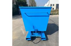 China Transportable Steel Self Dumping Hopper Mini Forklift Tipper Bin Dumpster supplier