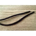 125cm Black Non Elastic Cord With Carved Logo At Both Ends Of The Black Paint Hardware Head for sale