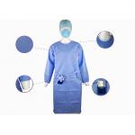 Medical Isolation Disposable Surgical Gown SMS Non Woven 45gsm for sale